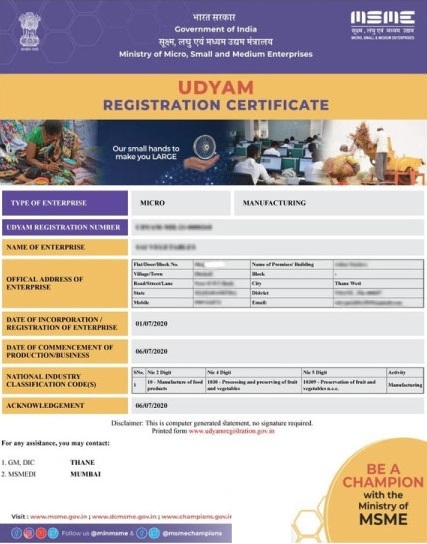 registation certificate